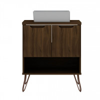 Manhattan Comfort 159GMC5 Rockefeller 26.38 Bathroom Vanity Sink 2.0 with Metal Legs in Brown